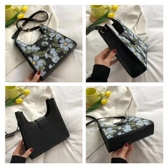 Small Pu Leather Shoulder Bag For Women Underarm Crossbody Bags For Women