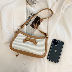 Pleated Crossbody Bags for Women Bow-knot Tote Handbags