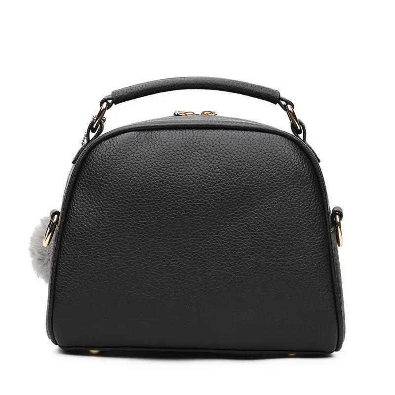 Women's Hairball Crossbody Bag PU Leather Messenger Bag