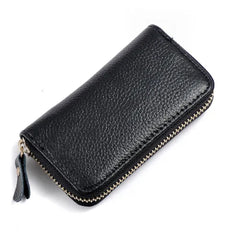 10 Colors Option Split Cow Leather Zipper Pocket Keys Case Holder Bag
