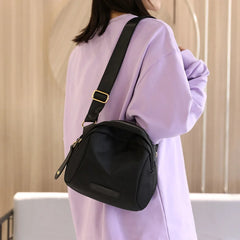 Women's Nylon Shoulder Bag with Wide Strap Crossbody Purse