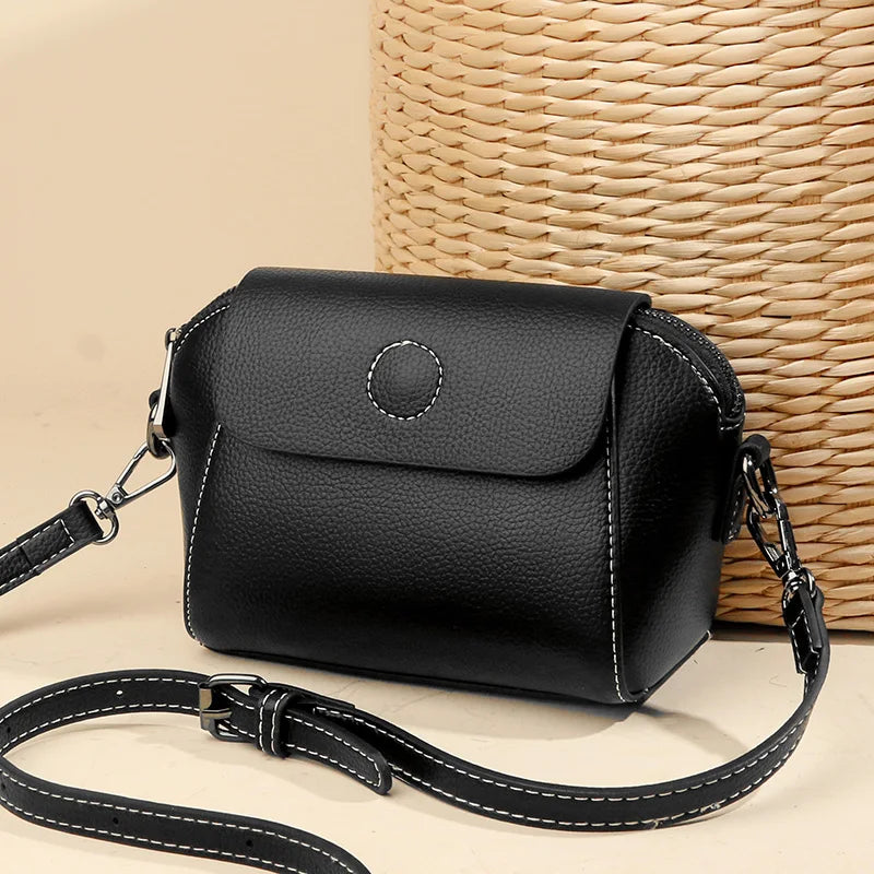 Soft Leather Mini Crossbody Bag Women Messenger Handbag