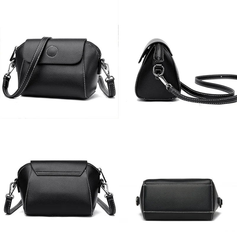 Soft Leather Mini Crossbody Bag Women Messenger Handbag
