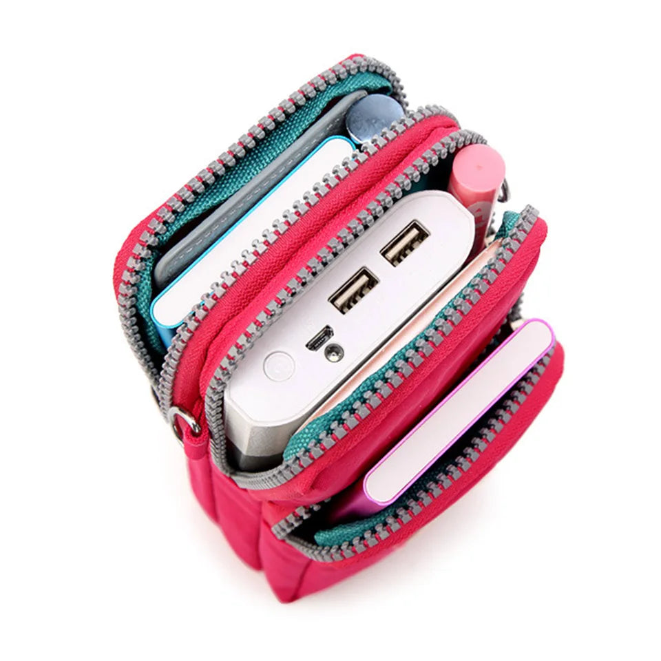 Small Shoulder Bags Nylon Women Mobile Phone Bags Mini Female Messenger Purse La