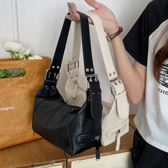 Small PU Leather Women's Underarm Bag Retro Style