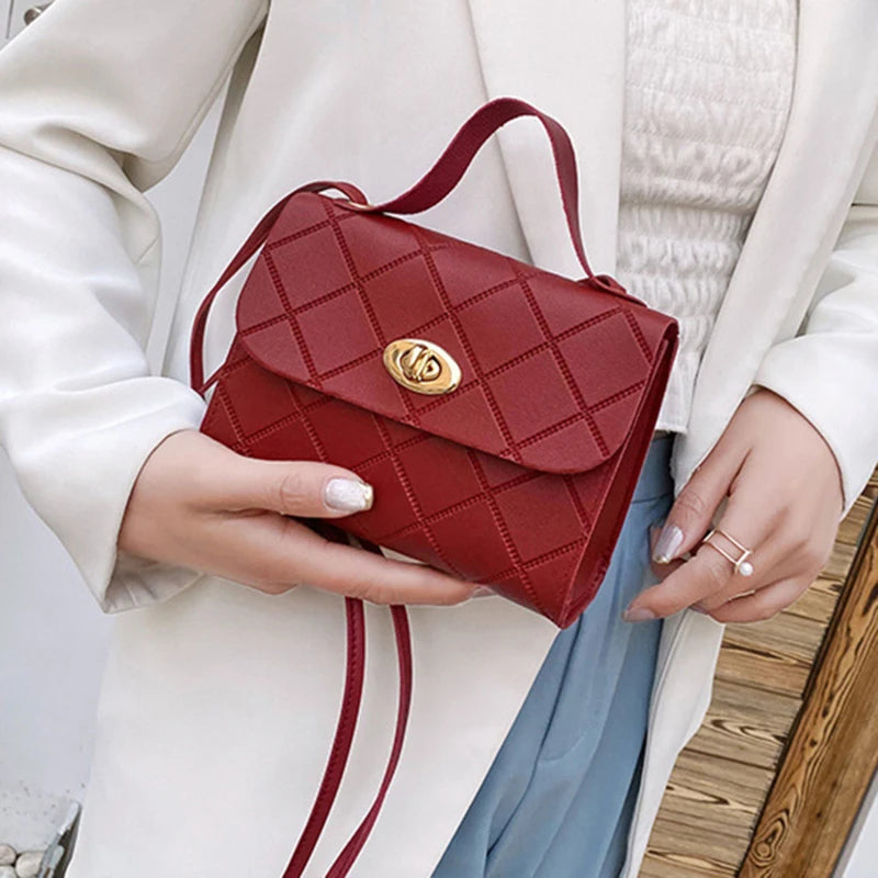 Small Stripes Messenger Bag Women Shoulder Crossbody Handbag