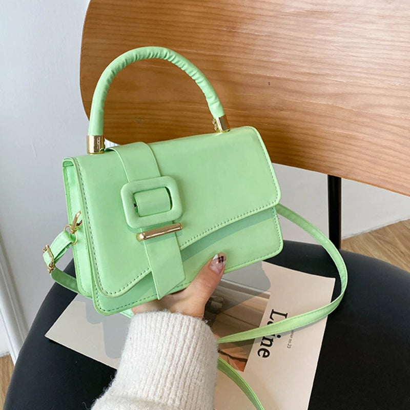 Square Bag Women Messenger Bags Pu Leather Shoulder Vintage Handbags