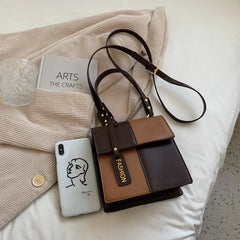 Panelled Crossbody Bags for Women Small Square Shoulder Bags