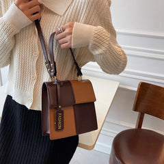 Panelled Crossbody Bags for Women Small Square Shoulder Bags