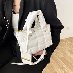 Small Weave Shoulder Bag Tote Ladies Padded Handbags Women Crossbody Bags