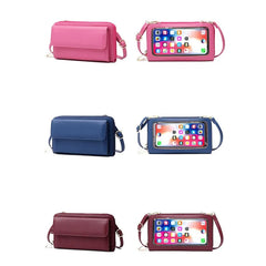 Women Handbag Transparent Touch Screen Phone Crossbody Bag