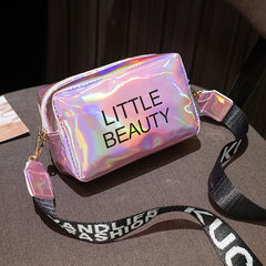 Small Women Laser Crossbody Messenger Shoulder Bag PVC Jelly Small Tote