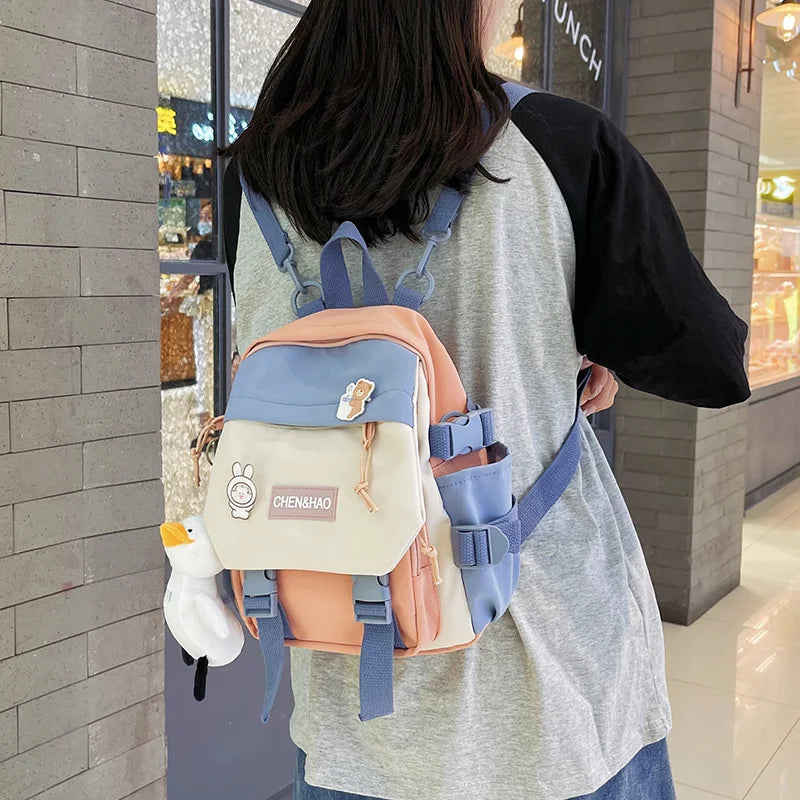 Mini Girls' Backpack Waterproof Nylon Schoolbag