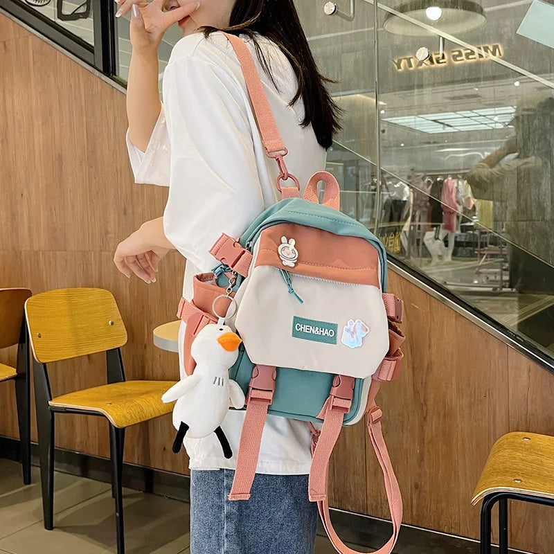 Mini Girls' Backpack Waterproof Nylon Schoolbag