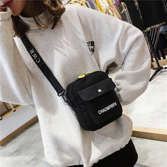Canvas Tote Bags for Women Letter Handbag Crossbody Messenger Pouch
