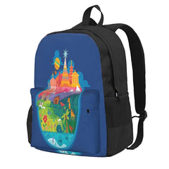 Vintage Small World Backpacks for Men and Women