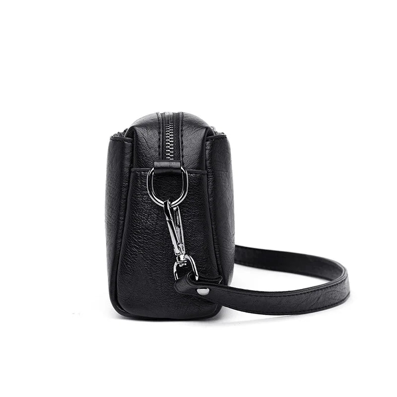 Small Zipper Pu Bags For Women Good Pu Leather Shoulder Crossbody Bag Female Sum