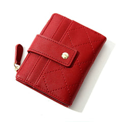 Zipper Wallet Coin Purse Clutch Short Wallet for Women PU Leather Female Purses