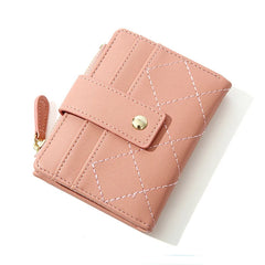 Zipper Wallet Coin Purse Clutch Short Wallet for Women PU Leather Female Purses
