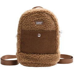 Warm Plush Tote Bag for Women Winter Shoulder Messenger Bag