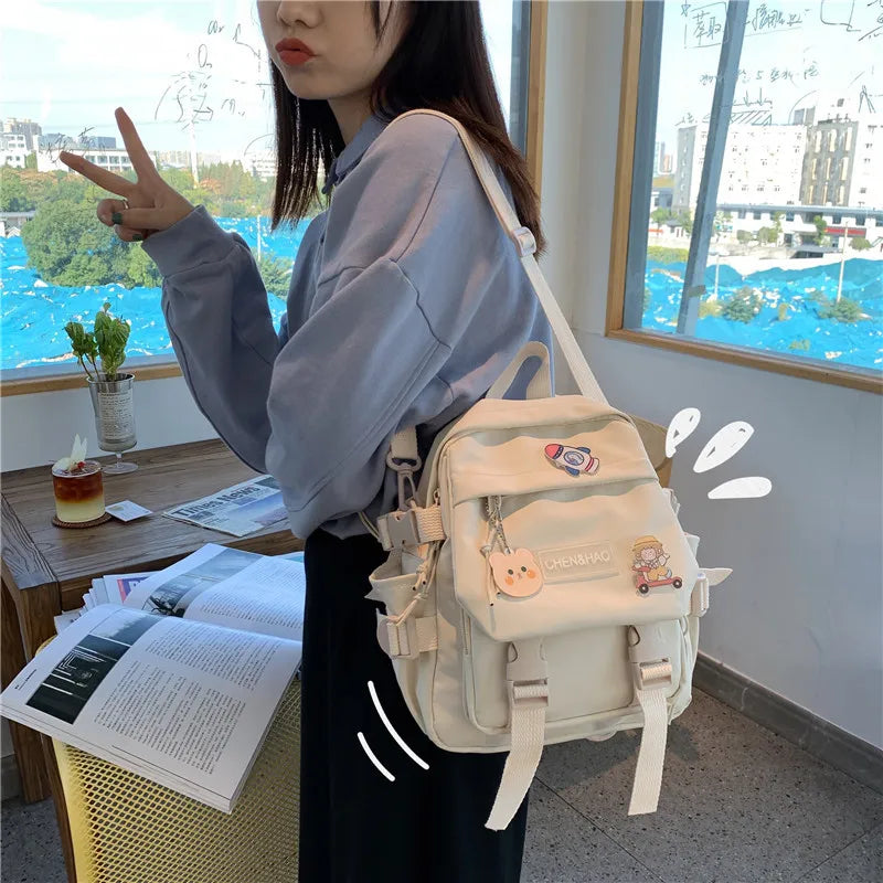 Mini Women's Backpack Girls School Bag Waterproof Nylon