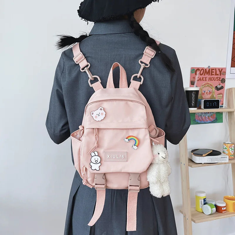 Small Women's Backpack Waterproof Nylon Japanese Casual Young G