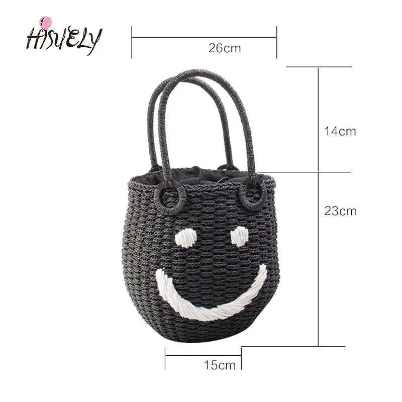 Vintage Retro Rattan Woven Straw Bag Crossbody