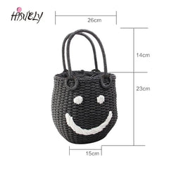Vintage Retro Rattan Woven Straw Bag Crossbody