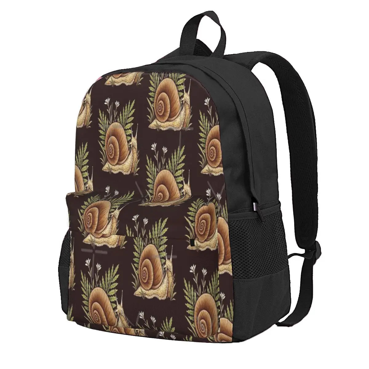 Snail With Plants Backpacks Men's & Women's Bags