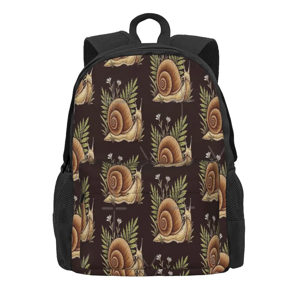 Snail With Plants Backpacks Men's & Women's Bags