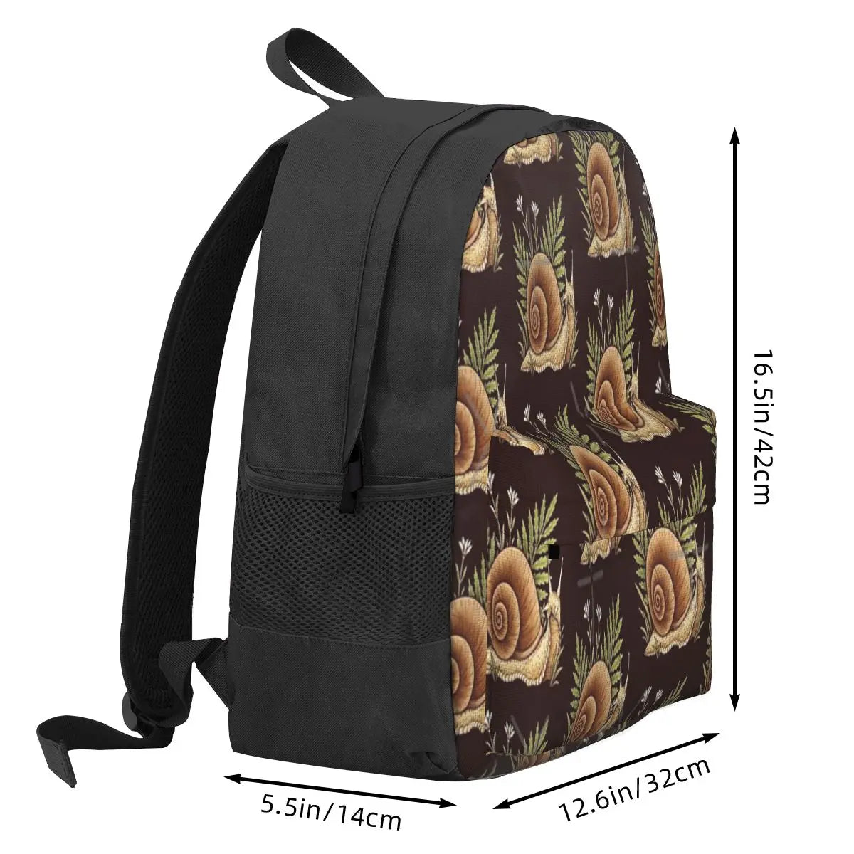 Snail With Plants Backpacks Men's & Women's Bags