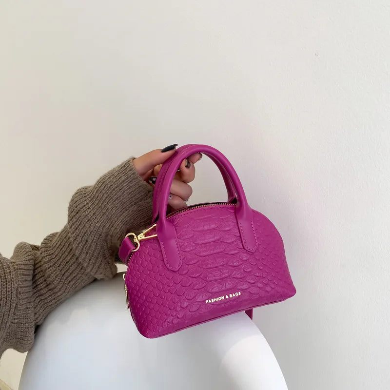 Snake Pattern Ladies Shell Bags Small Women Hand Bags
