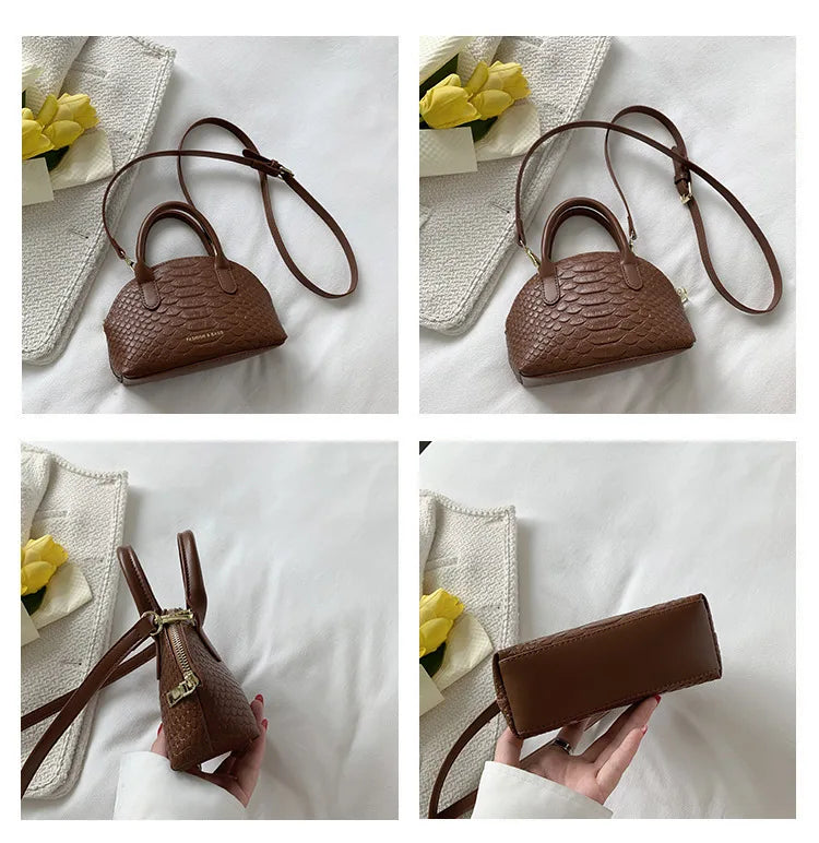 Snake Pattern Ladies Shell Bags Small Women Hand Bags