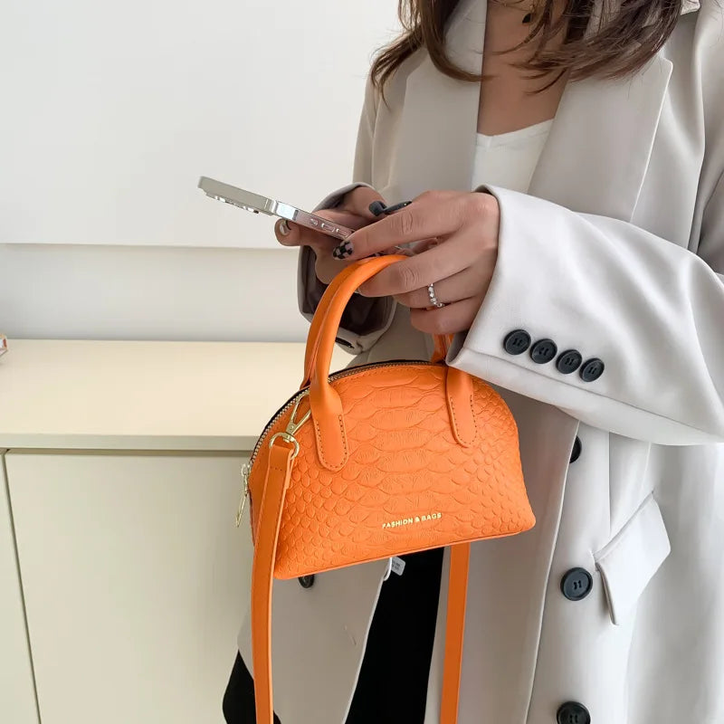 Snake Pattern Ladies Shell Bags Small Women Hand Bags