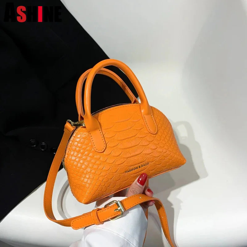 Snake Pattern Ladies Shell Bags Small Women Hand Bags