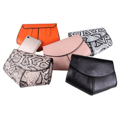 Snake Pattern Fanny Pack Women's Waist Bag Streetwear Chest Bag Mini Heart Type