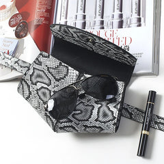 Snake Pattern Fanny Pack Women's Waist Bag Streetwear Chest Bag Mini Heart Type