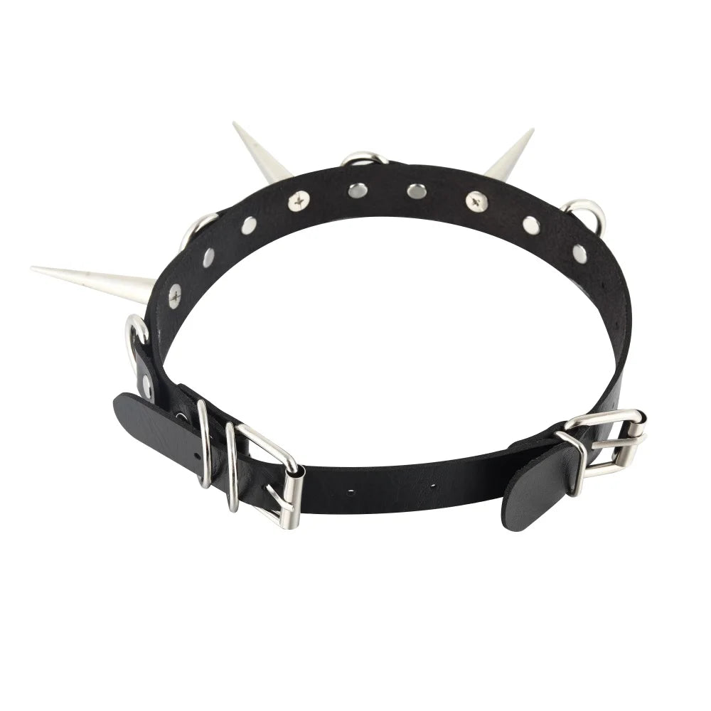 Leather Snap Choker Collar Extender - Necklace Extension Buckles