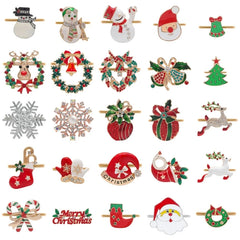Snowflake Wreath Napkin Rings - Christmas Table Decor