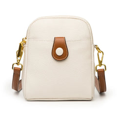 Soft Cow Leather Purses Women Phone Bag Button Crossbody Bags for Lady