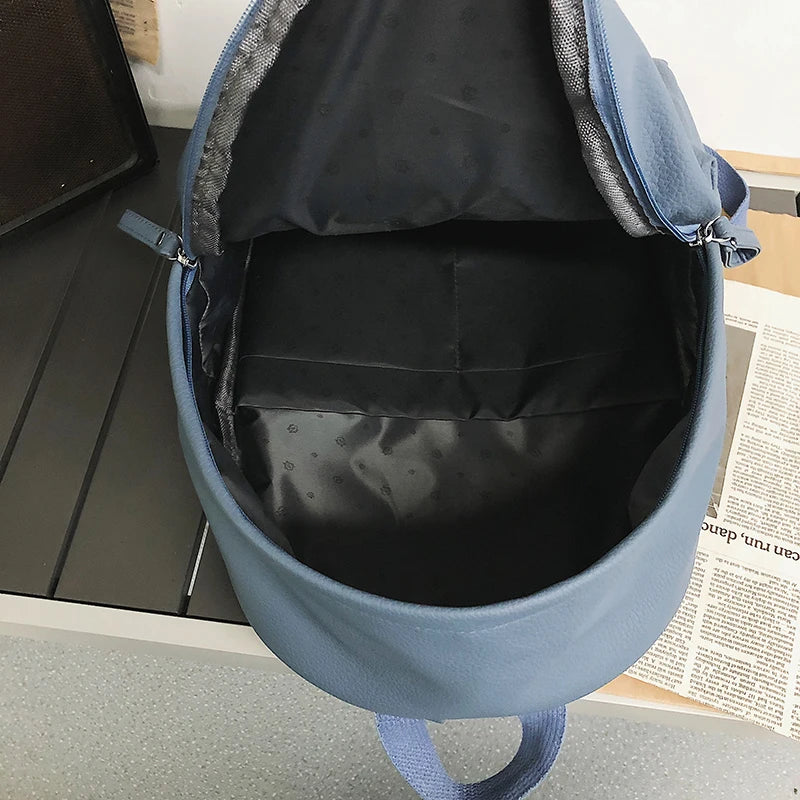 Soft Leather Backpack High PU Leather Women's Backpack for Teenage Girls