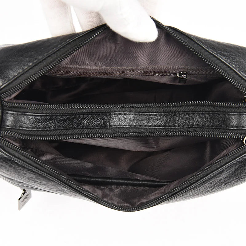 Soft Leather Crossbody Bag for Women with Large Capacity