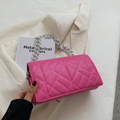 Green Quilted Shoulder Bag for Women Retro Clutch Tote