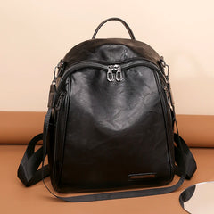 Soft Leather Women's Backpack Cowhide High Travel Female Rucksack