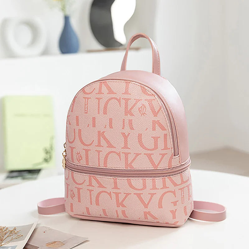 Soft Leather Female Small Backpacks Women Stylish Backpack Ladies Shoulder Bag