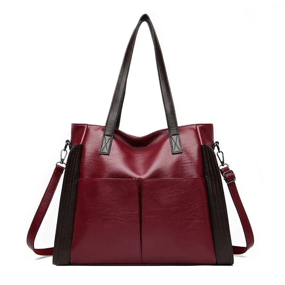 Large Capacity Soft Leather Handbags Women Shoulder Crossbody Bag