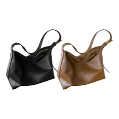 Soft Leather Hobo Purse with Pocket Bucket Bag Women Shoulder Bag Hand Bag
