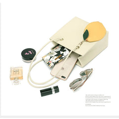 Soft Leather Satchels Lemon Shape Purses and Handbags