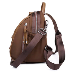 Soft Leather School Backpack Women's Shoulder Bags Anti-theft Travel Backpack