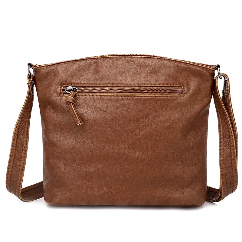 Retro Soft Leather Crossbody Bag for Women